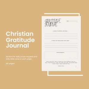 Christian Gratitude Journal with Bible Verses