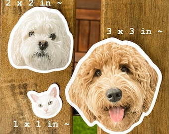 Custom Pet Stickers, Custom Dog Sticker, Custom Cat Sticker, Water Bottle Sticker, Dog Mom Gift, Wedding, Luggage Stickers, Valentines