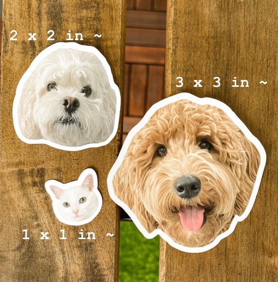 Custom Pet Sticker from Photo – Personalized Pet Gift for Dog Moms, Cat Dads, or Pet Memorial Keepsake