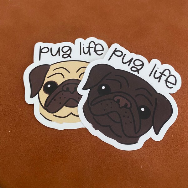 Pug Dog Stickers | Pug Stickers | Pug Life | Pug Life Stickers | Dog Stickers | Pug