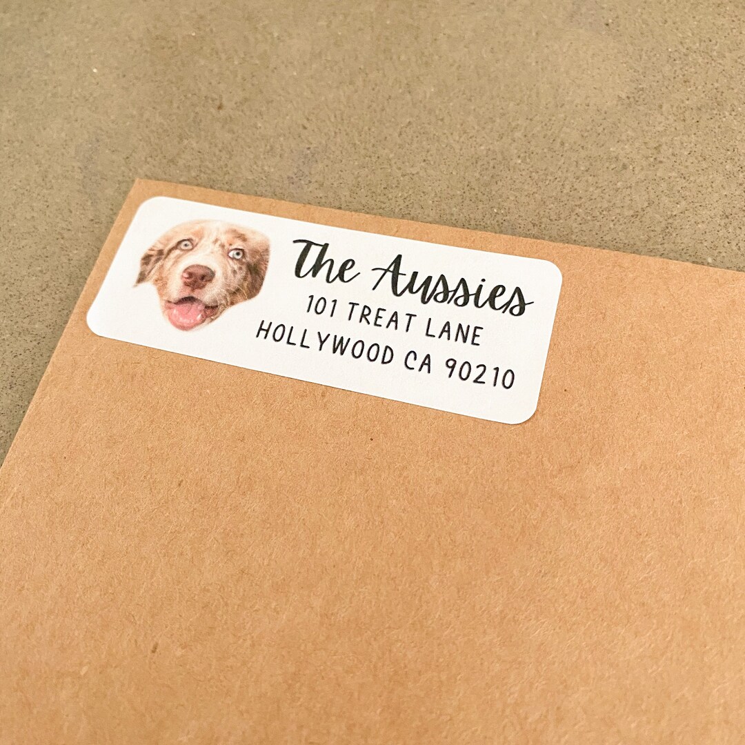 Custom Address Labels Pet Address Labels Dog Address Etsy