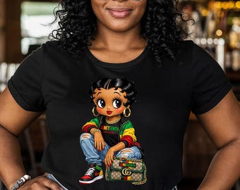 Betty Boop Shirt T-shirt, Betty Boop Juneteenth Shirt, Melanin Betty Boop, Black Betty Boop, Cute Betty Boop, Juneteenth Shirt,