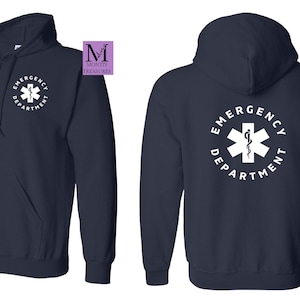Emergency Department Zip Up Jacket, Emergency Department Sweatshirt, ER Sweatshirt, Nurse Zip Up Sweatshirt, Zip Up Jacket Sweatshirt Hoodie