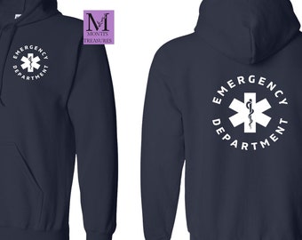Notfallabteilung Reißverschlussjacke, Notfallabteilung Sweatshirt, ER Sweatshirt, Krankenschwester Reißverschluss Sweatshirt, Reißverschluss Jacke Sweatshirt Hoodie
