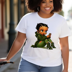 Betty Boop Shirt T-shirt, Melanin Betty Boop, Black Betty Boop, Cute Betty Boop