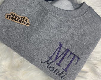 Embroidered Monitor Tech Sweatshirt, Personalized Sweatshirt, Monitor Tech Gift, Personalized Medical Sweatshirt,