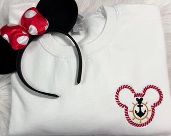 Embroidered Disney Cruise Line Sweatshirt, Mickey, Disney Shirt, Disney Cruise Sweatshirt