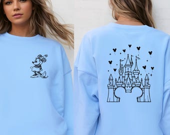 Mickey and Minnie Retro Magical Sweatshirt, Walt Disney World Sweatshirt, Disney Trip Sweatshirt, Happiest Place On Earth Sweatshirt