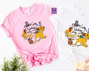 I'm Working On My Roar Lion King Shirt, Disney Simba Shirt, The Lion King Animal Kingdom Shirt,  Lion King Shirt, Disney Family Vacation
