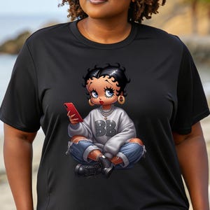 Betty Boop Shirt T-shirt, Melanin Betty Boop, Black Betty Boop, Cute Betty Boop