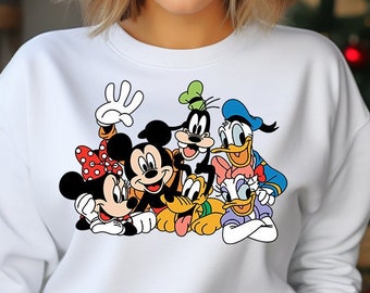 Sweat-shirt Mickey et ses amis, Sweat-shirt Disney, Mickey, Minnie, Dingo, Pluton, Donald, Sweat-shirt Daisy, Sweat-shirt de vacances Disney