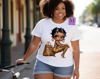 Betty Boop Shirt T-shirt, Melanin Betty Boop, Black Betty Boop, Cute Betty Boop, Betty Boop