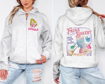 Retro Sleeping Beauty Fauna Bakery Comfort Colors Shirt, Baked With Love And Magic Tee, Aurora Princess Gift, Aurora Shirt Jacket Tees,