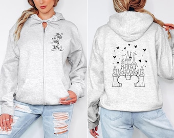 The Happiest Place On Earth Full Zip Up Hoodie, Disney Zip Up,  Disney Kids Zip Up Hoodie, Kids Hoodies, Walt Disney Hoodies, Family Hoodies