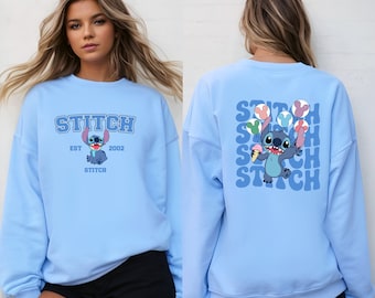 Disney Stitch Est. 2002 Sweatshirt, Stitch Sweatshirt, Stitch Balloons Sweatshirt, Stitch Snacks Sweatshirt, Disney Sweatshirt, Stitch Lover