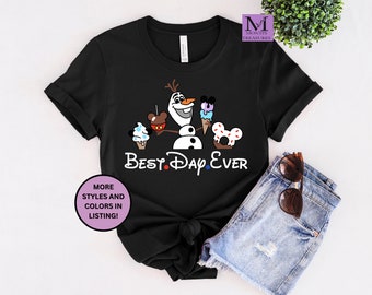 Olaf Best Day Ever Shirt, Disney Shirt, Urlaub Shirt, Disneyland Shirt, Familien Urlaub Shirt, Mädchen Disney Shirt, Unisex Shirts