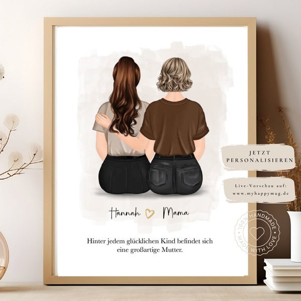 Geschenk Mama Muttertagsgeschenk, Muttertag personalisierte Geschenke für Frauen, Freundin Bild, Personalisiertes Geschenk Freundin