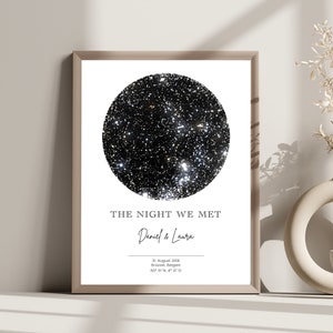 STERNENKARTE personalisiert Poster, STARMAP personalised, Download-Datei, Nachthimmel Druck, Nacht Himmel Karte Druck, Sternkarte Poster