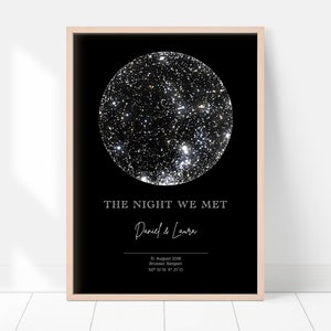 STERNENKARTE personalisiert Poster, STARMAP personalised, Download-Datei, Nachthimmel Druck, Nacht Himmel Karte Druck, Sternkarte Poster