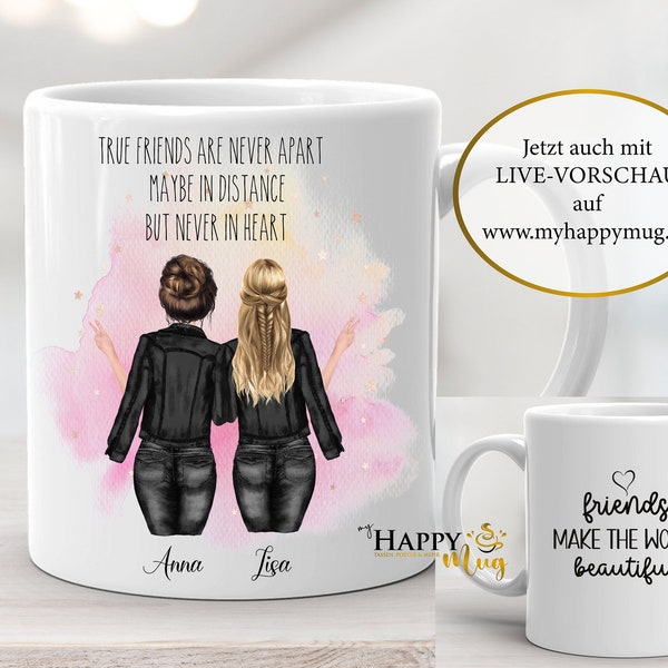 Freundin Tasse, Freundinnen Tasse, Bff Tasse, Beste Freundin Tasse, Freundinnentasse, Schwester Tasse, Personalisierte Tasse, Tassendruck