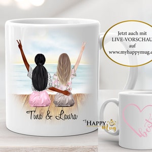 Tassendruck, Personalisierte Tasse, Freundinnentasse, Familientasse, Beste Freundin Tasse, geschenk, Freundinnen Tasse, Beste Schwester