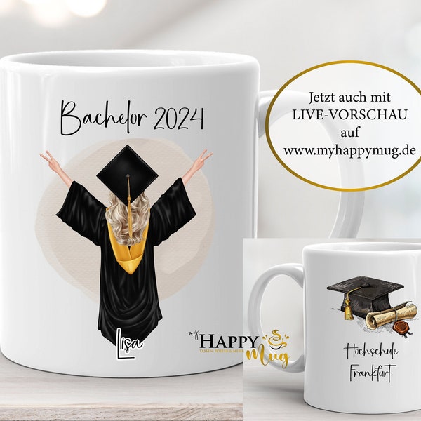 Abschluss Tasse, Bachelor Tasse, Master Tasse, Freundin Tasse, Abschluss Geschenk, Bachelor Geschenk, Master Geschenk, Doktor Tasse