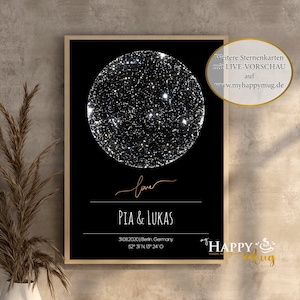 STERNENKARTE personalisiert Poster, STARMAP personalised, Download-Datei, Nachthimmel Druck, Nacht Himmel Karte Druck, Sternkarte Poster