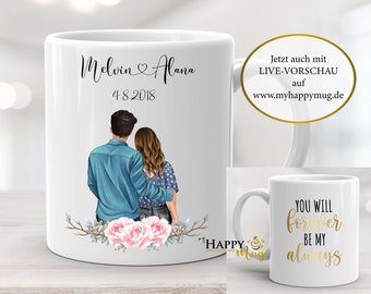 Couple Mug, Couple Mug, Couple Mug, Personalized Mug, Girlfriend Gift, Boyfriend Gift, Wife & Husband Mug