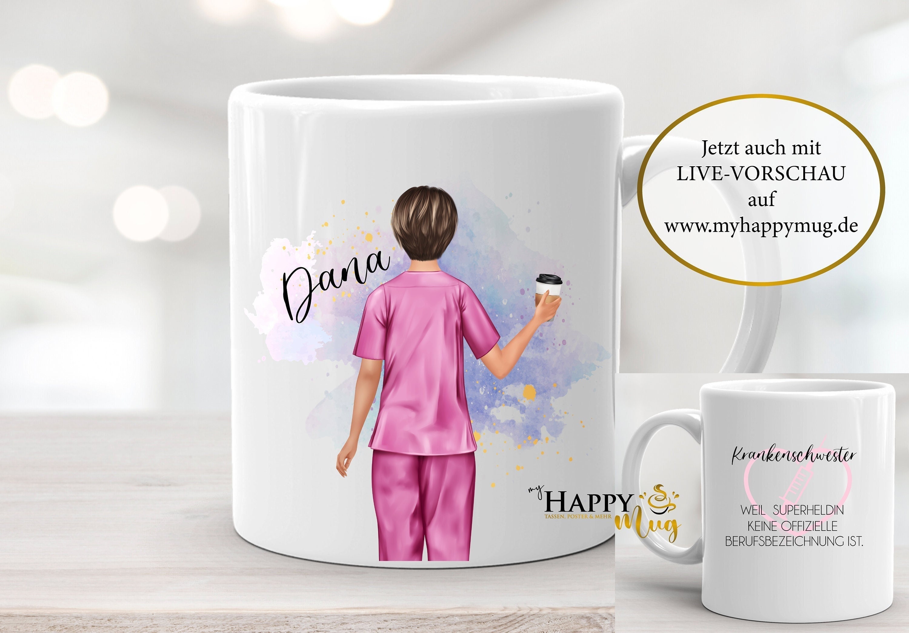 Krankenschwester Tasse | Zahnarzthelferin Tasse | Arzthelferin Tasse Personalisiert