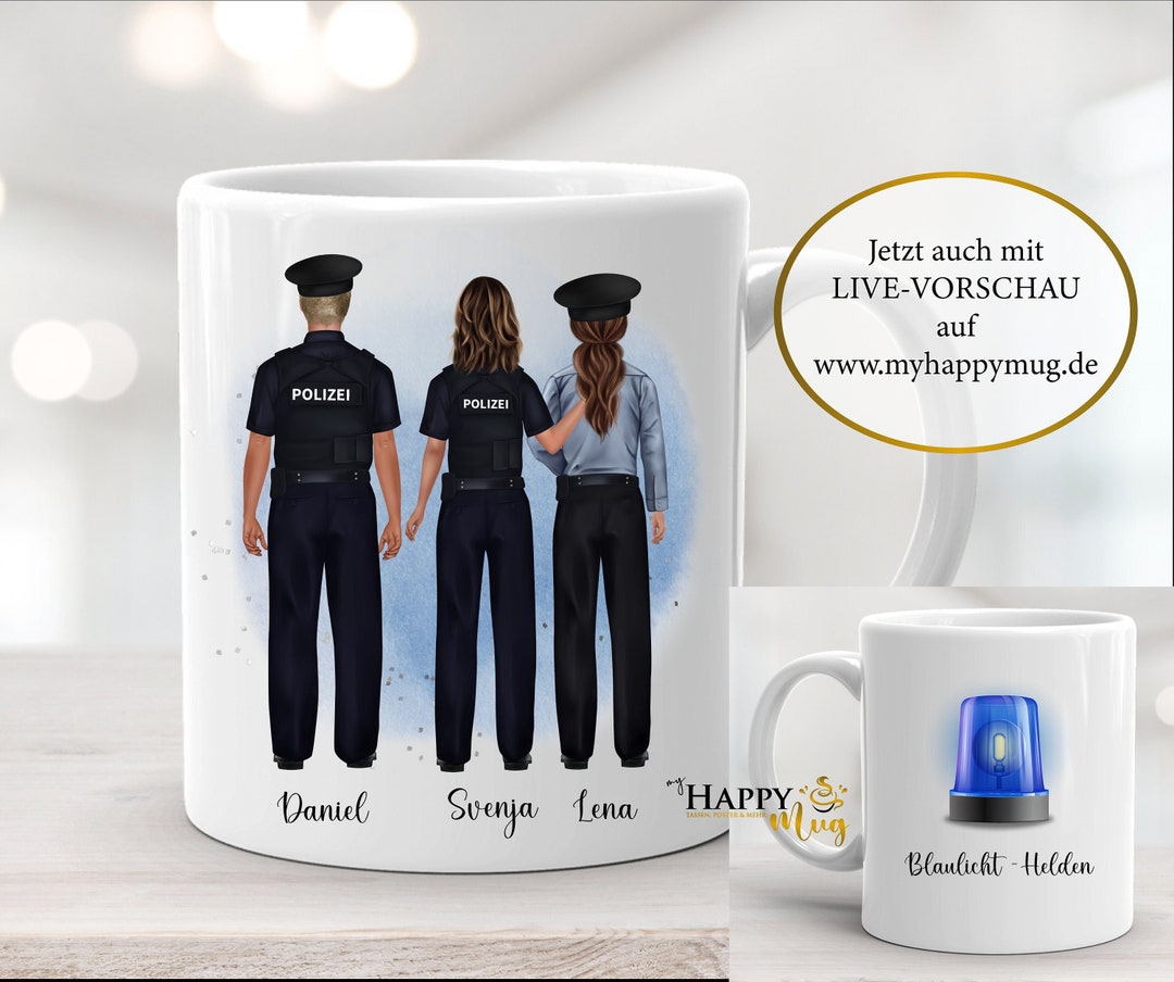 Polizei Team Tasse, Polizei Tasse, personalisierte Tasse, Polizist Tasse, Polizistin Tasse