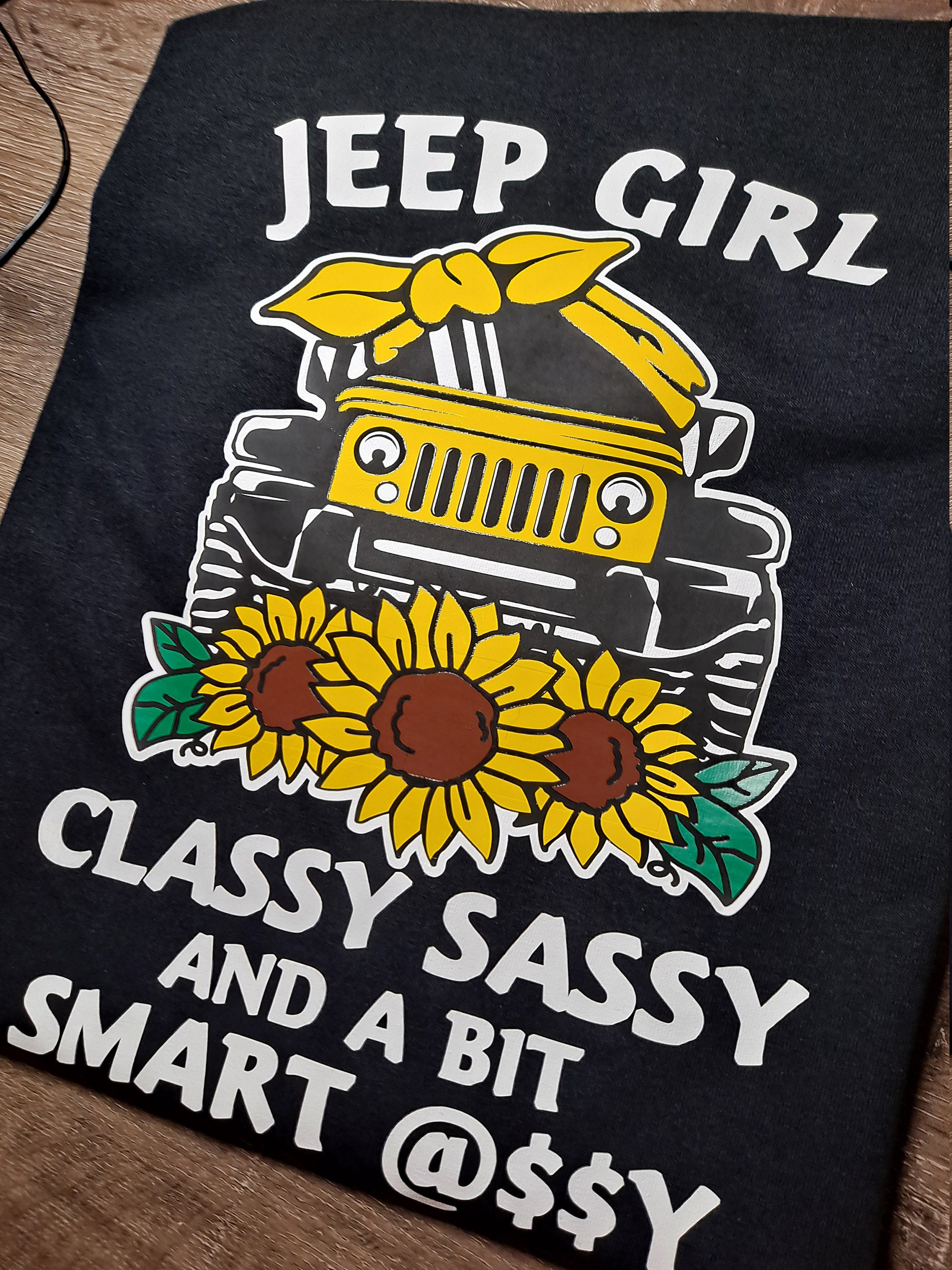 Jeep Girl Shirt Sassy Smart Assy Jeep Sunflower Tee Etsy