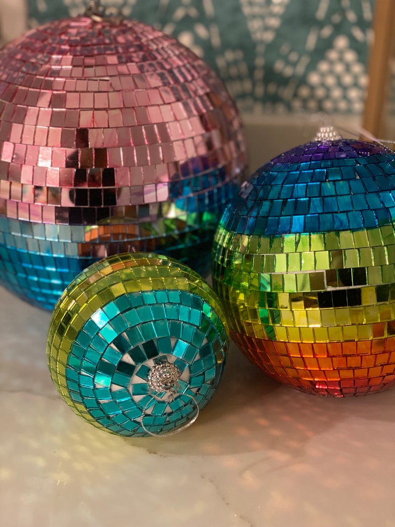 Colorful Disco Balls Assorted Sizes and Colors Stunning Etsy