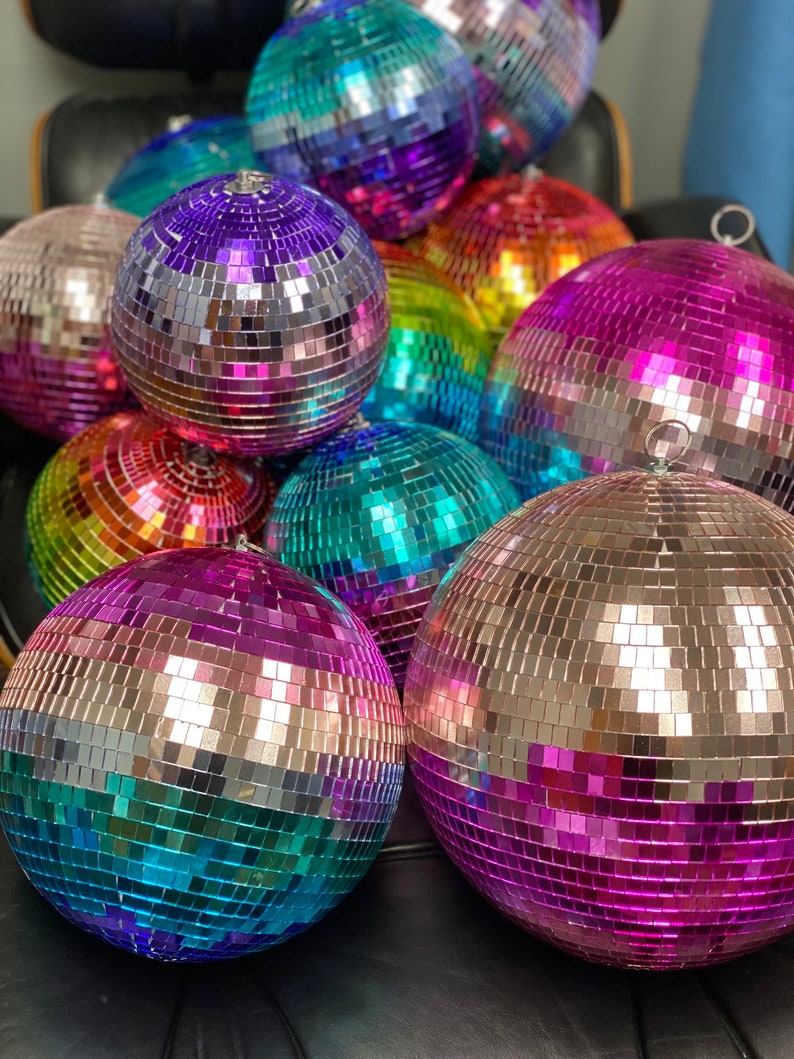 Colorful Disco Balls Assorted Sizes and Colors Stunning, Glam, Home or Office Décor, Party Décor, Events image 1