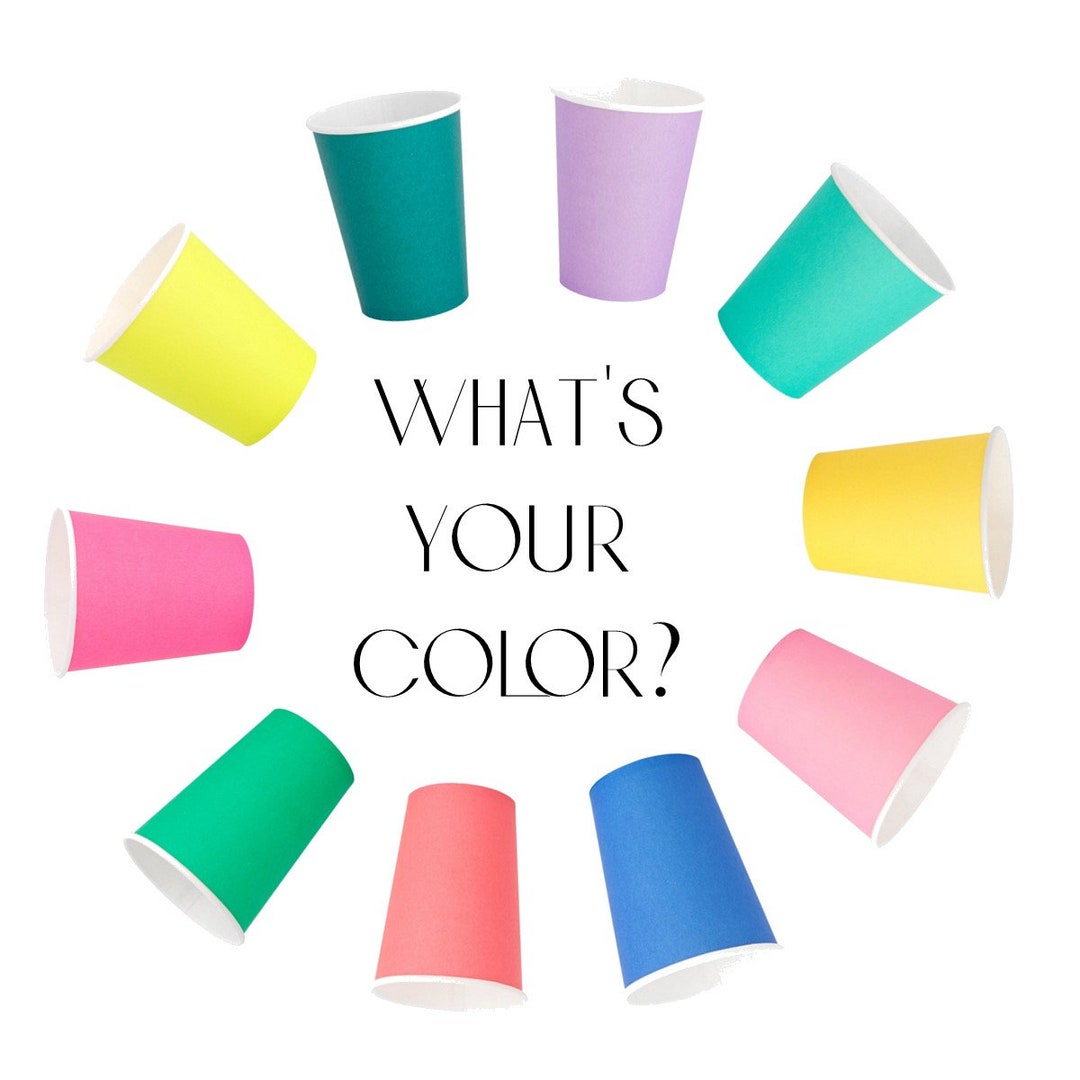 Classic Paper Cups - Variety of Colors - Party Cups - Any Occasion - Etsy