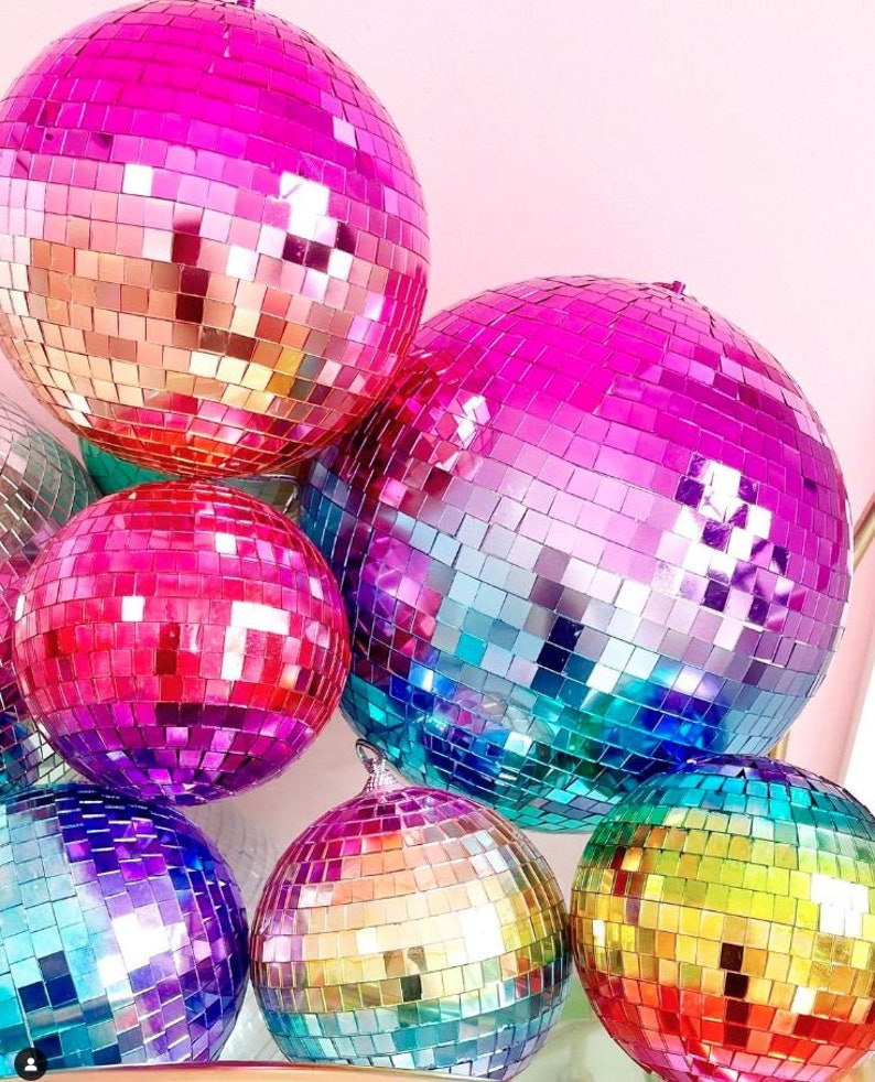 Colorful Disco Balls Assorted Sizes and Colors Stunning, Glam, Home or Office Décor, Party Décor, Events image 2