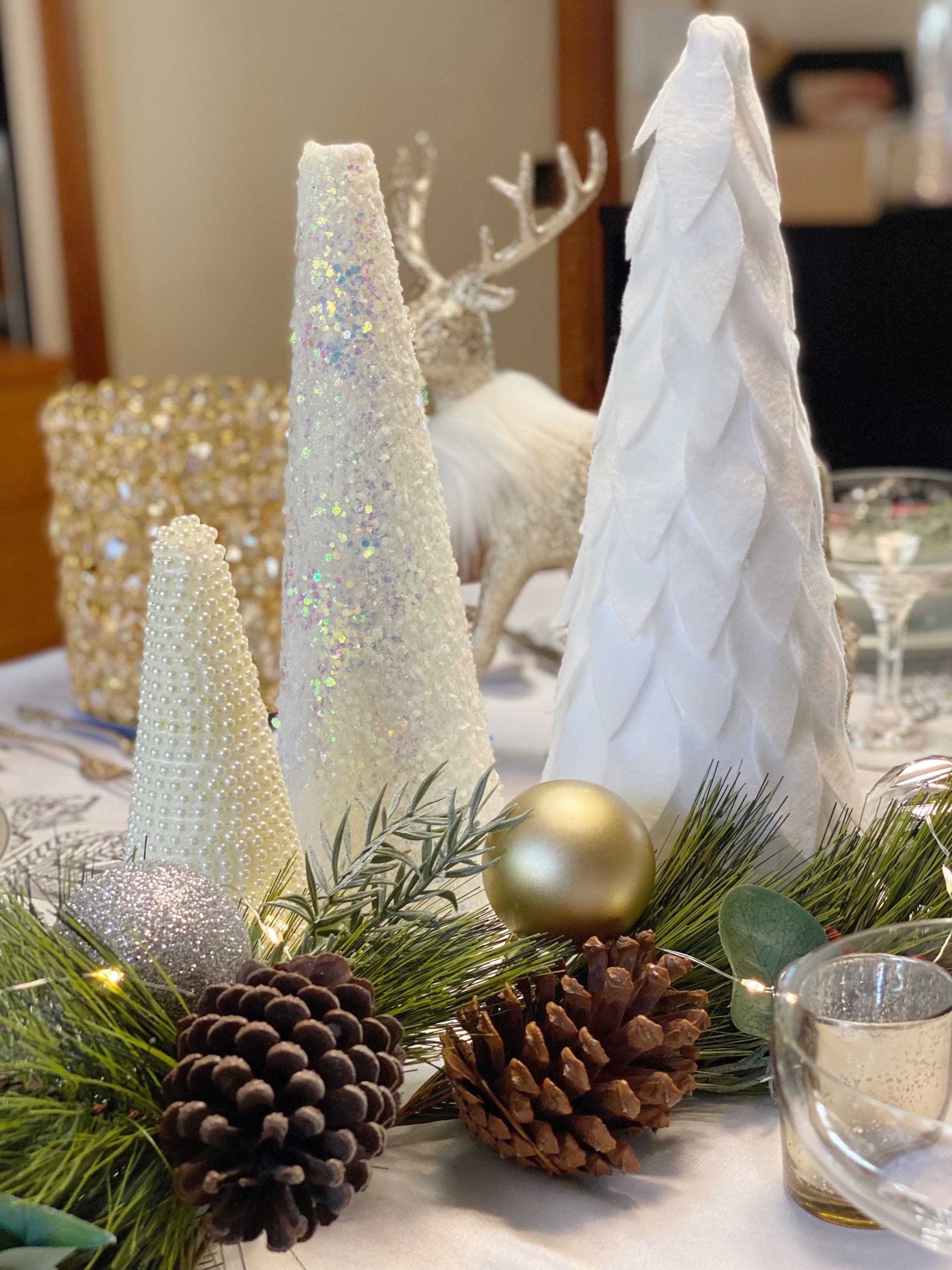 Whimsical Winter Trees set of 3 - Etsy