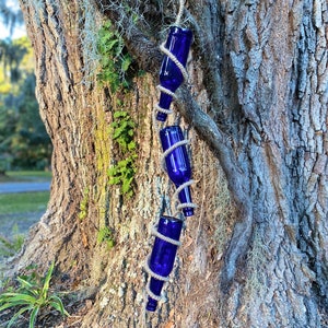 Gullah Bottle Tree Hanger (blue bottles included) **Includes a FREE gift**