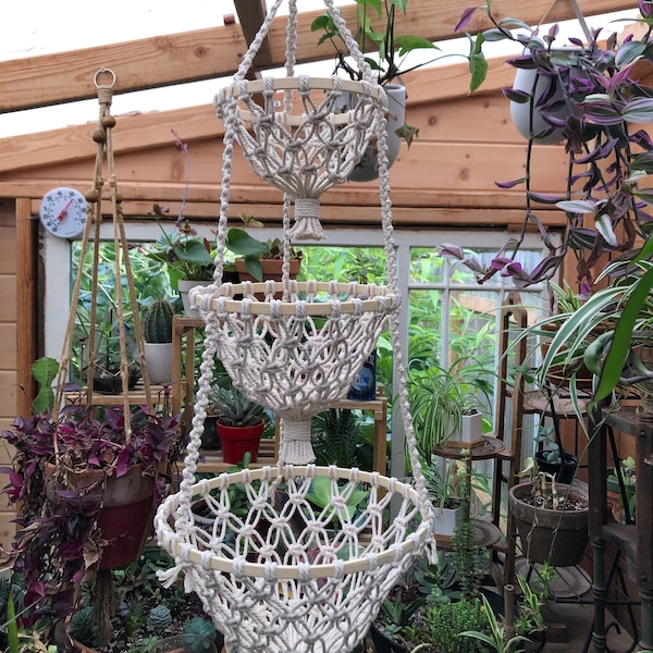 Macramé 3-Tier Hanging Basket