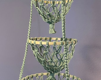 Macramé 3-Tier Hanging Basket