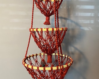 Macramé 3-Tier Hanging Basket