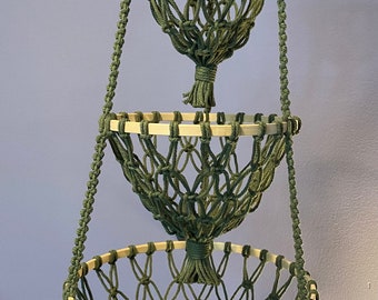 Macramé 3-Tier Hanging Basket