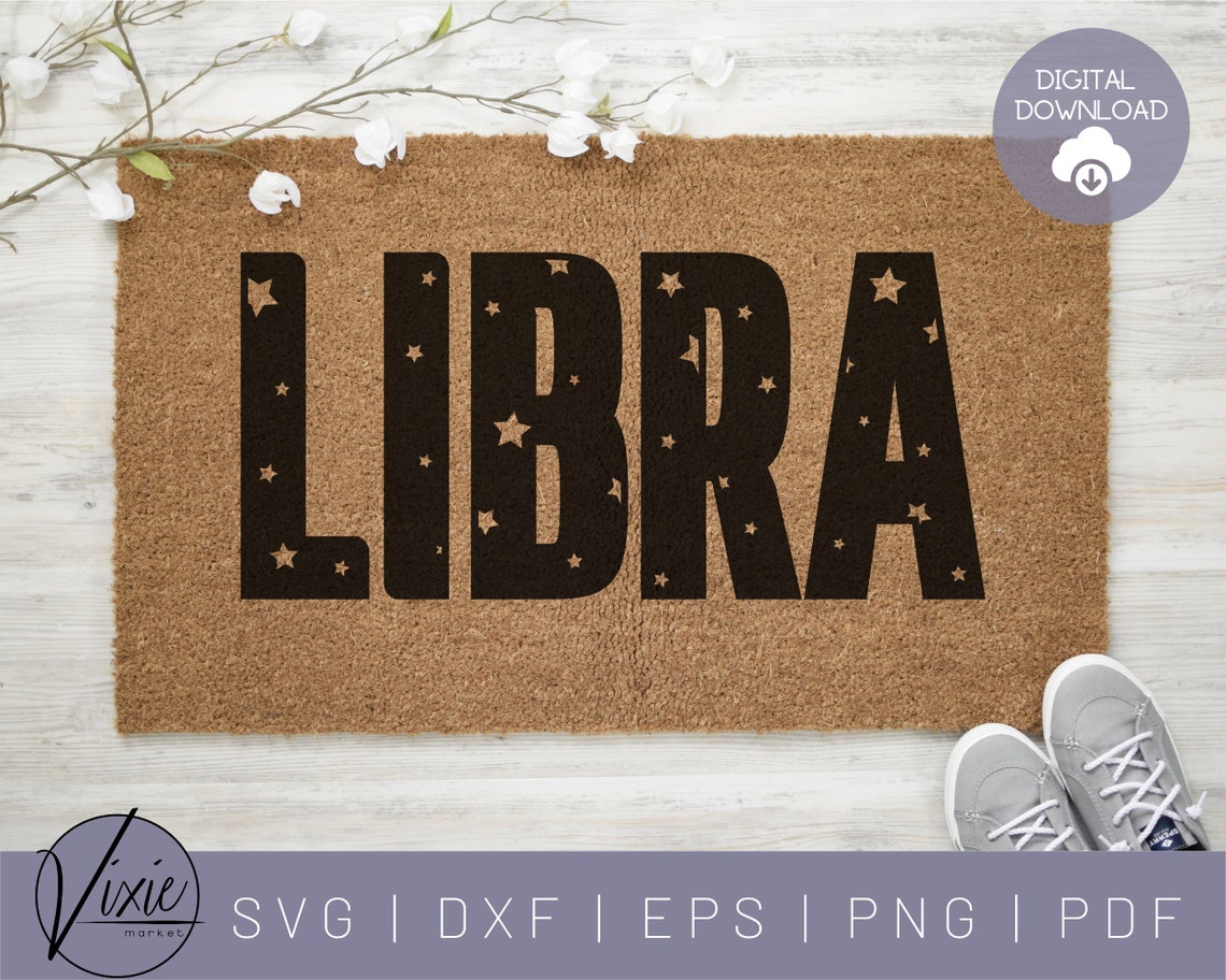 Download Libra SVG Star SVG September Birthday Svg October | Etsy