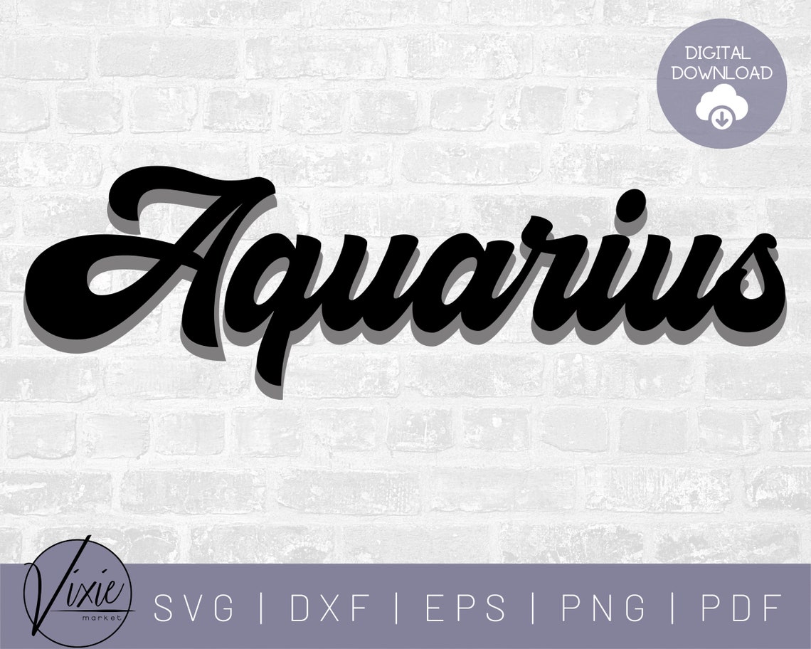 Download Aquarius SVG January Birthday Svg February Birthday Svg | Etsy
