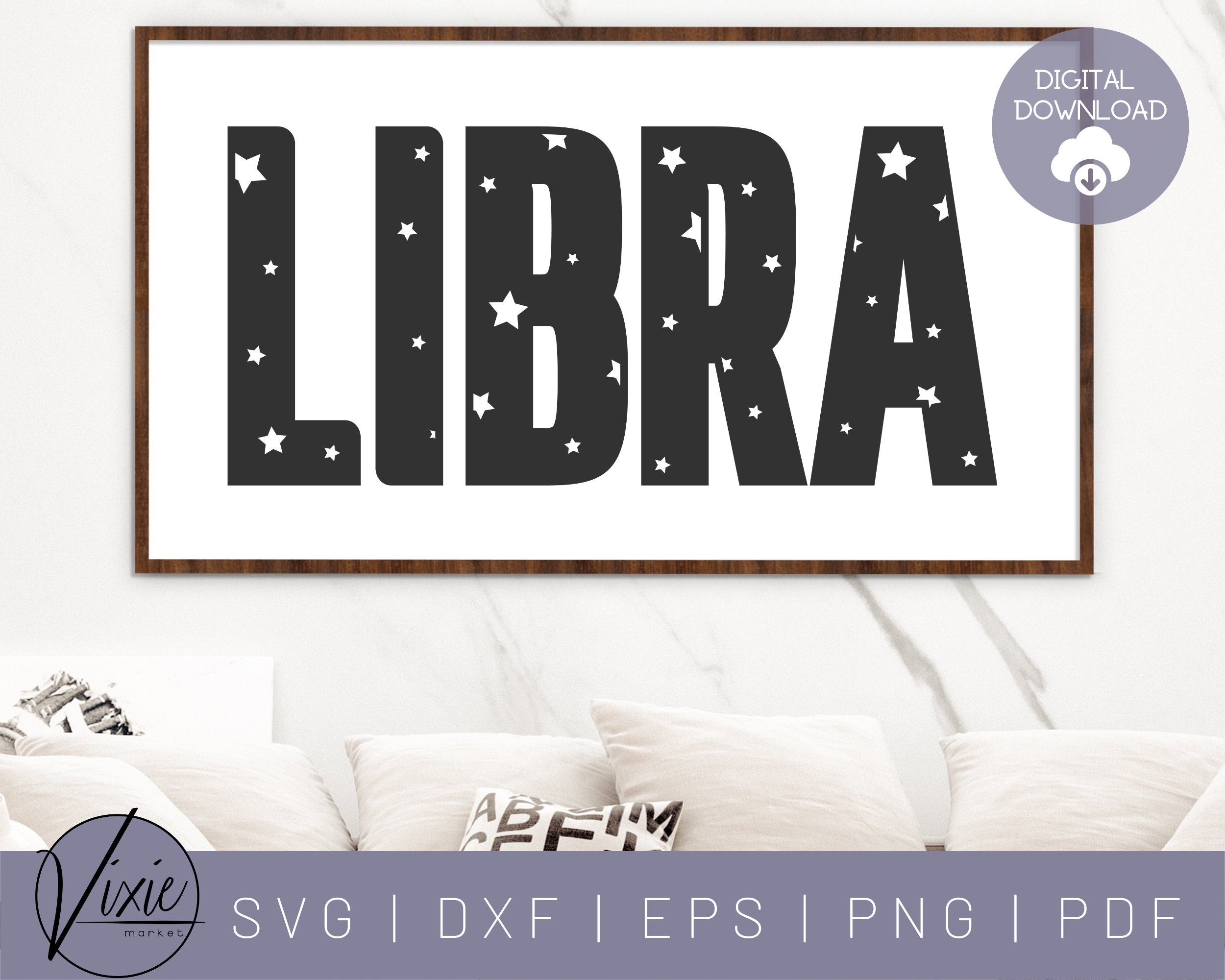 Download Libra SVG Star SVG September Birthday Svg October | Etsy