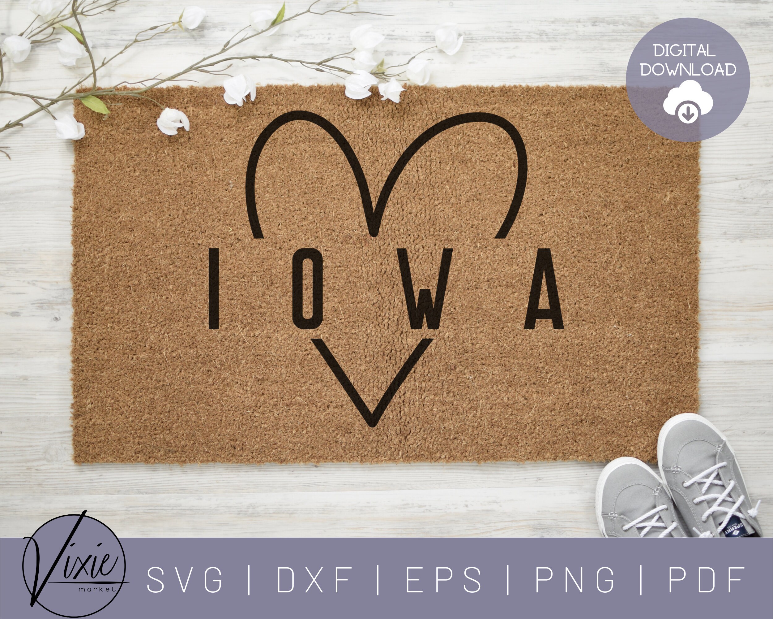 Iowa SVG Iowa Heart SVG Hand Drawn Heart SVG Iowa Love Etsy