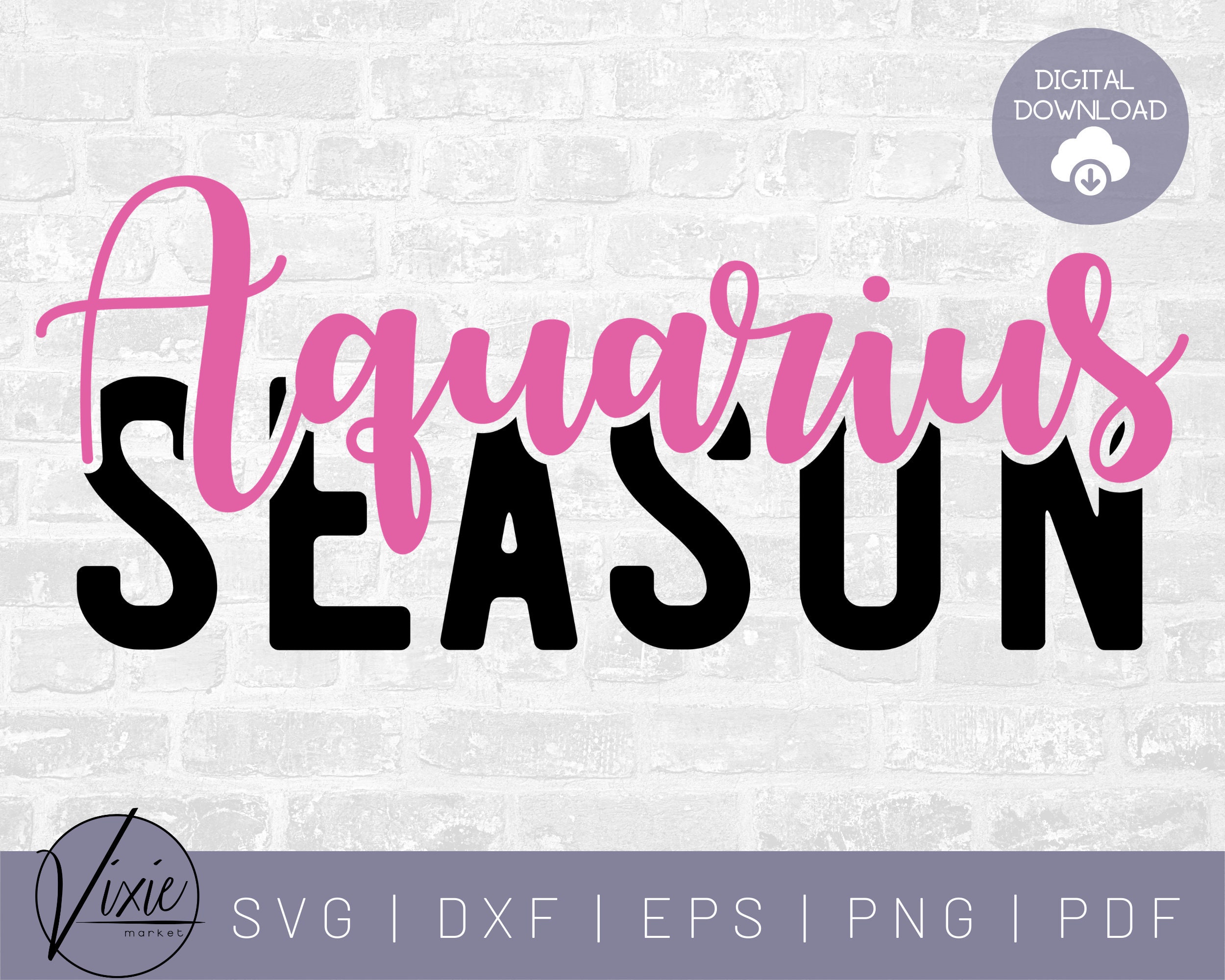 Download Aquarius Svg January Birthday Svg February Birthday Svg Etsy