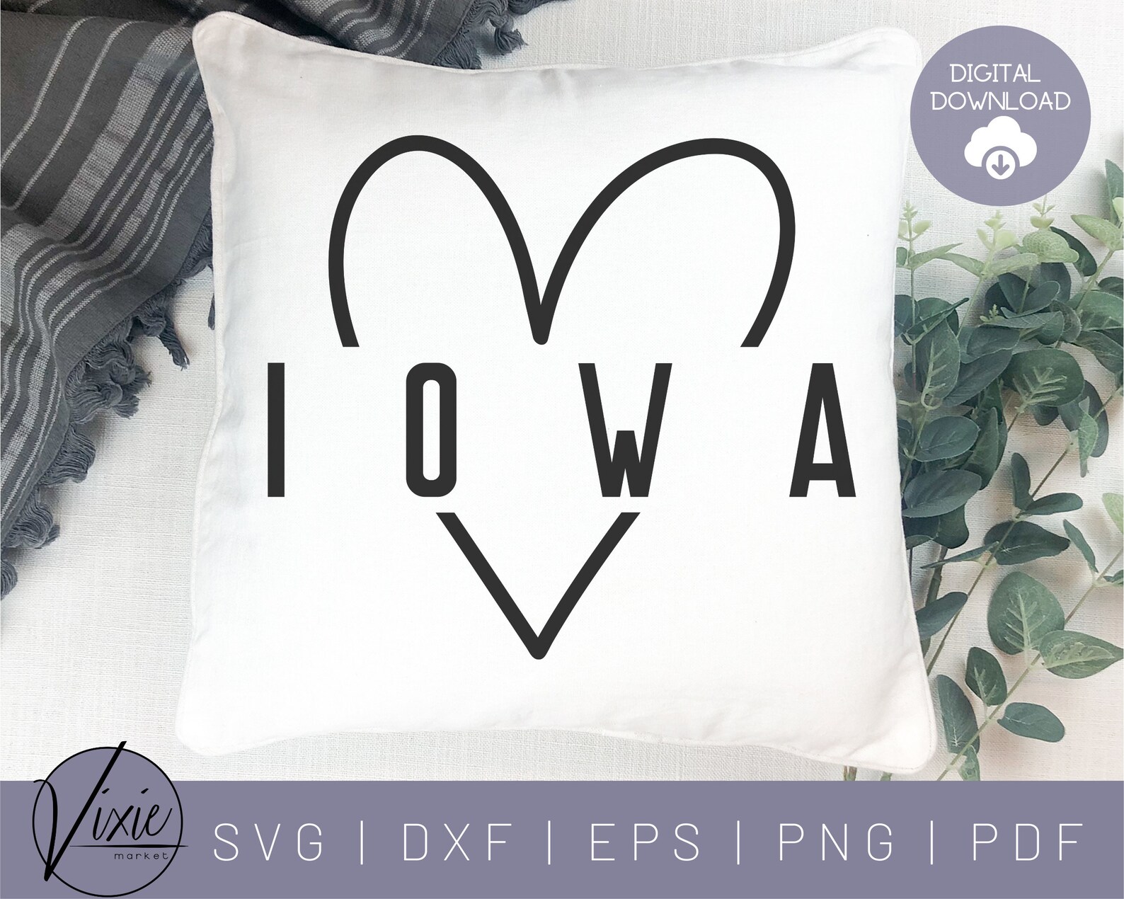 Iowa SVG Iowa Heart SVG Hand Drawn Heart SVG Iowa Love Etsy