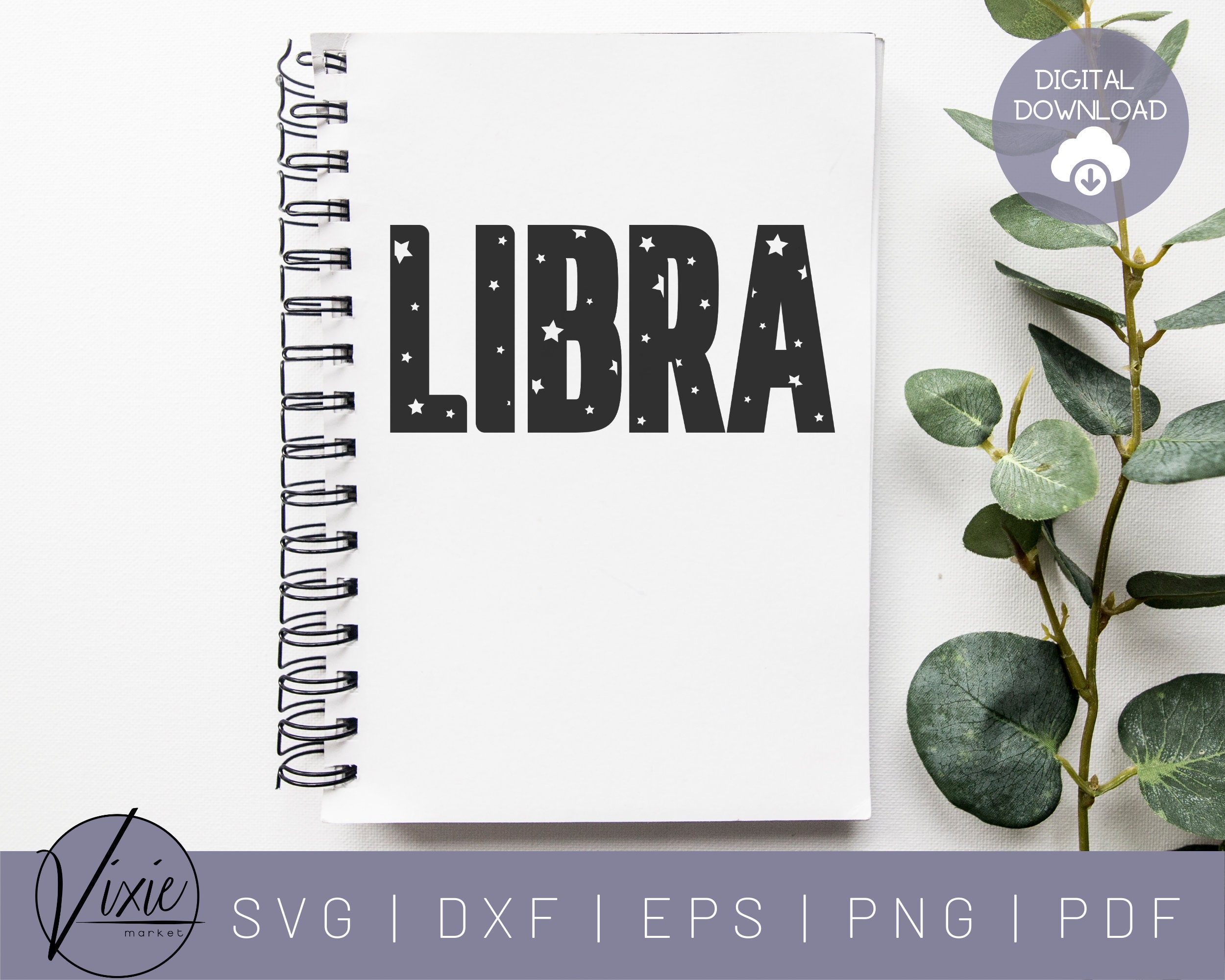 Download Libra SVG Star SVG September Birthday Svg October | Etsy