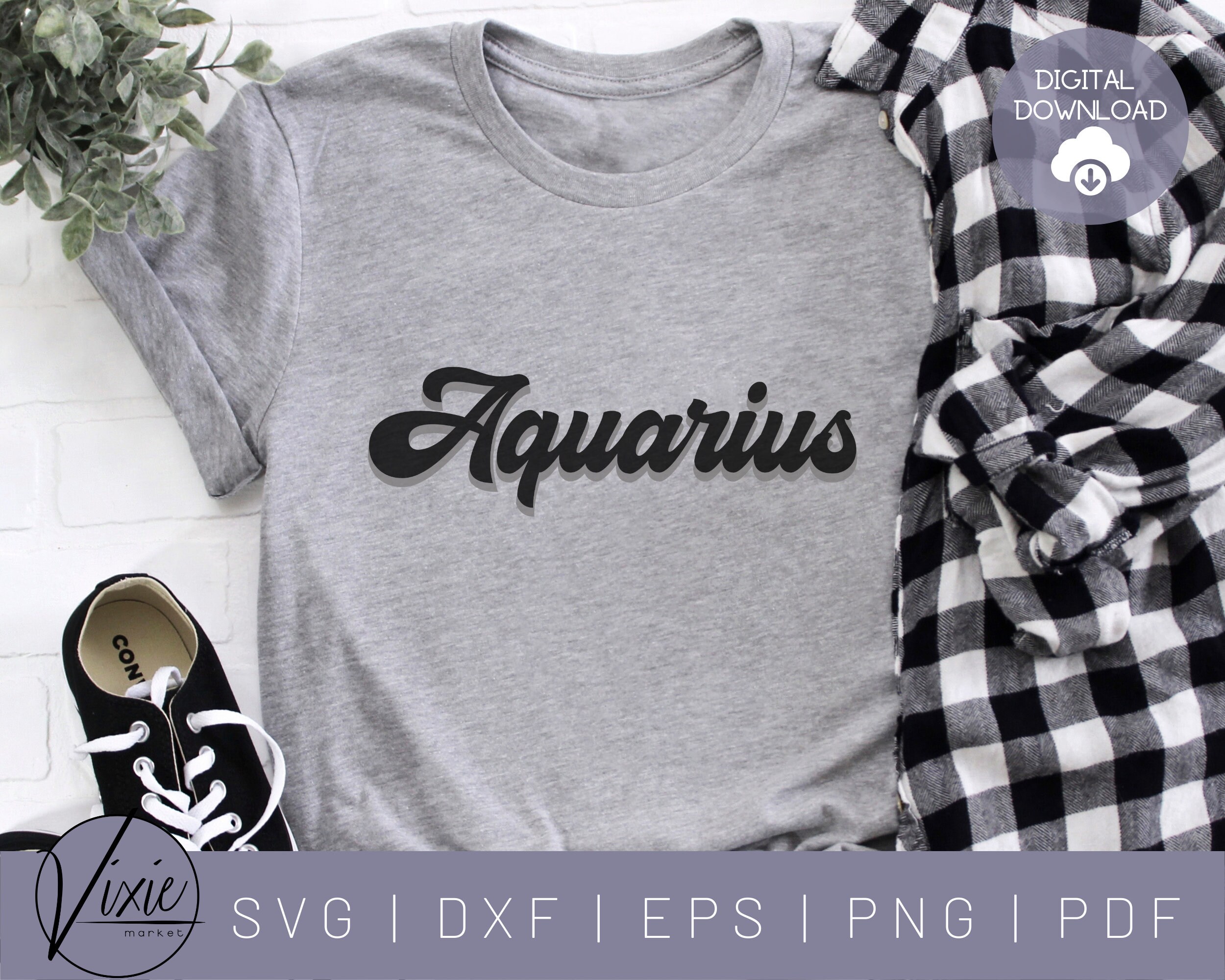 Download Aquarius SVG January Birthday Svg February Birthday Svg | Etsy