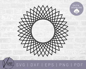 RBG SVG - Ruth Bader Ginsburg Lace Collar - Mandala Svg  - Commercial Use - Printable Sticker